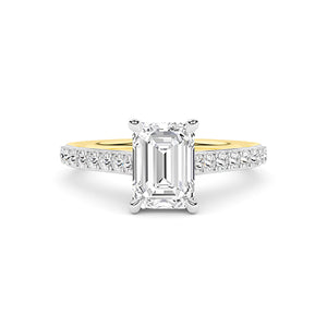 Emerald LG Diamond Ring in Rose Gold - BH Diamond Center Antwerp