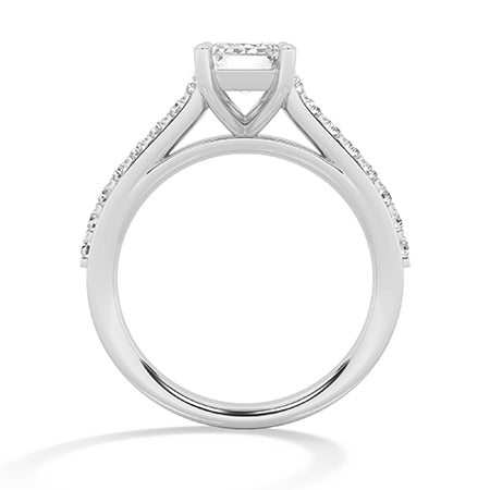 Emerald LG Diamond Ring in Yellow Gold - BH Diamond Center Antwerp
