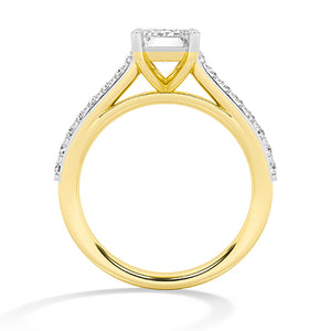 Emerald LG Diamond Ring in Rose Gold - BH Diamond Center Antwerp