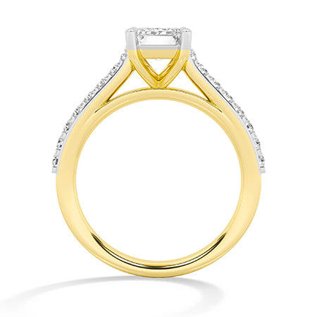 Emerald LG Diamond Ring in Rose Gold - BH Diamond Center Antwerp