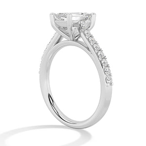 Emerald LG Diamond Ring in Yellow Gold - BH Diamond Center Antwerp