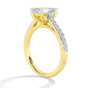 Emerald LG Diamond Ring in Rose Gold - BH Diamond Center Antwerp