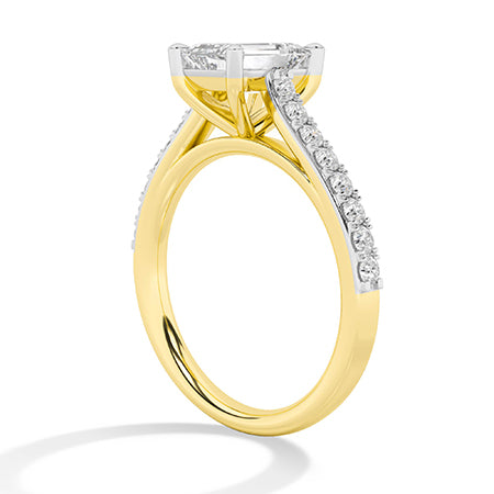Emerald LG Diamond Ring in Rose Gold - BH Diamond Center Antwerp