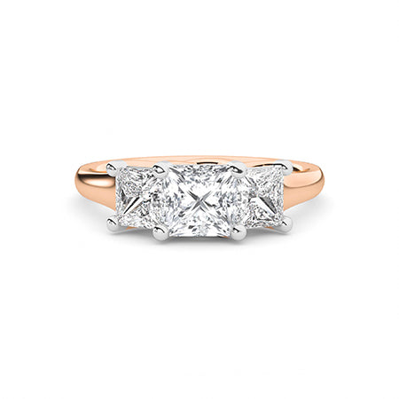 Princess LG diamanten ring in Roségoud - BH Diamond Center Antwerpen