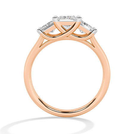 Princess LG diamanten ring in Roségoud - BH Diamond Center Antwerpen