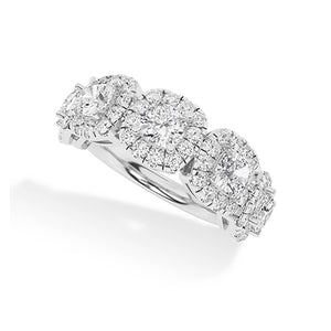 Round Lab-Grown Diamond Ring 18K Gold - White Gold 3D