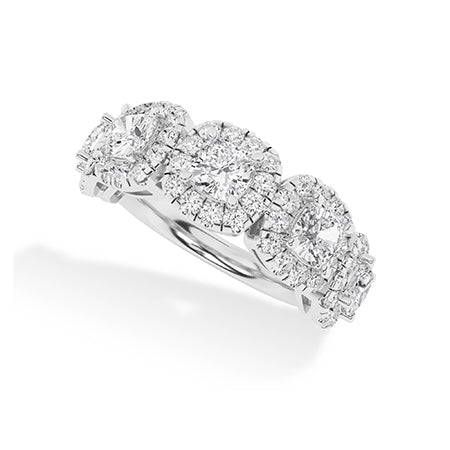 Round Lab-Grown Diamond Ring 18K Gold - White Gold 3D