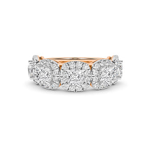 Round Lab-Grown Diamond Ring 18K Gold - Rose Gold Down