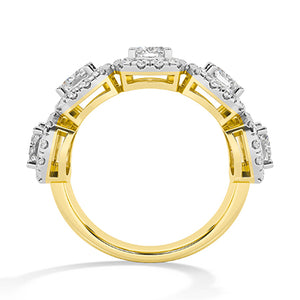 Round Lab-Grown Diamond Ring 18K Gold - Yellow Gold Front