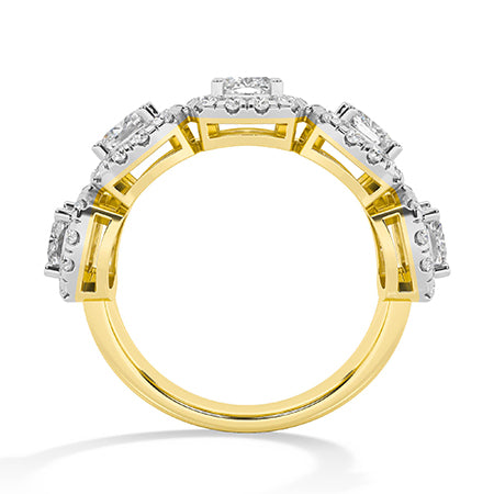 Round Lab-Grown Diamond Ring 18K Gold - Yellow Gold Front