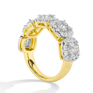 Round Lab-Grown Diamond Ring 18K Gold - Yellow Gold Side