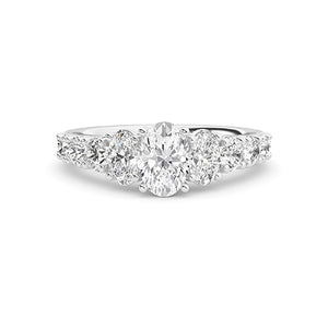 Bague en diamant LG ovale en or jaune - BH Diamond Center Anvers