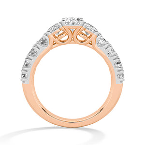 Bague en diamant LG ovale en or blanc - BH Diamond Center Anvers