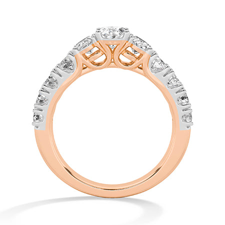 Bague en diamant LG ovale en or blanc - BH Diamond Center Anvers