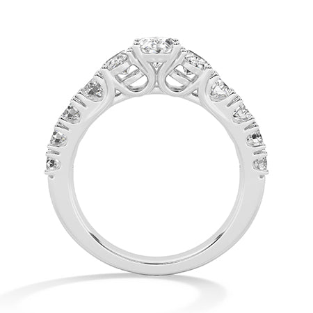 Bague en diamant LG ovale en or jaune - BH Diamond Center Anvers