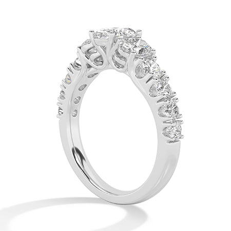 Bague en diamant LG ovale en or jaune - BH Diamond Center Anvers