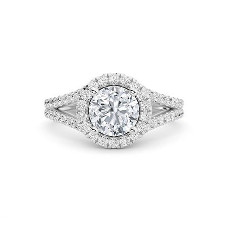 Bague en diamant LG ronde en or rose - BH Diamond Center Anvers
