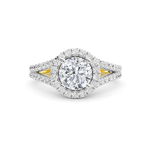 Bague en diamant LG ronde en or rose - BH Diamond Center Anvers