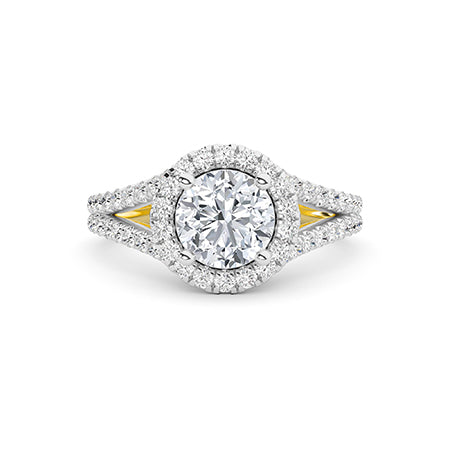 Bague en diamant LG ronde en or rose - BH Diamond Center Anvers