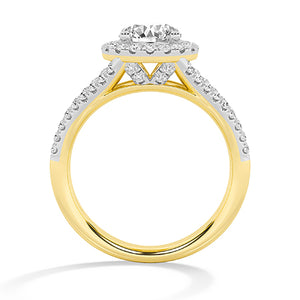 Bague en diamant LG ronde en or rose - BH Diamond Center Anvers