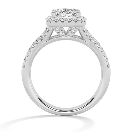 Cushion LG Diamond Ring in Yellow Gold - BH Diamond Center Antwerp