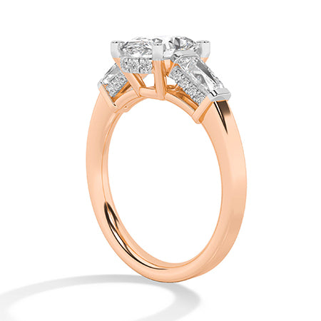 Bague en diamant LG ovale en or blanc - BH Diamond Center Anvers