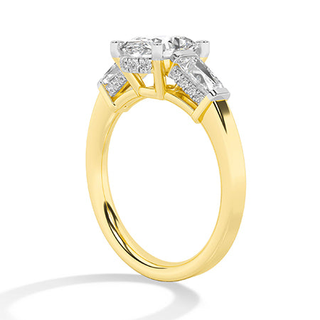 Bague en diamant LG ovale en or blanc - BH Diamond Center Anvers