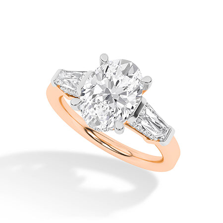 Bague en diamant LG ovale en or blanc - BH Diamond Center Anvers