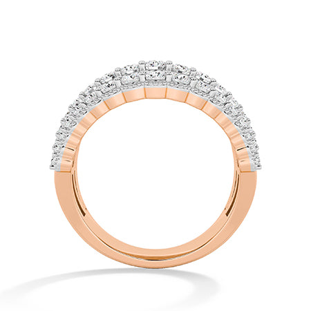Round LG Diamond Ring in Rose Gold - BH Diamond Center Antwerp