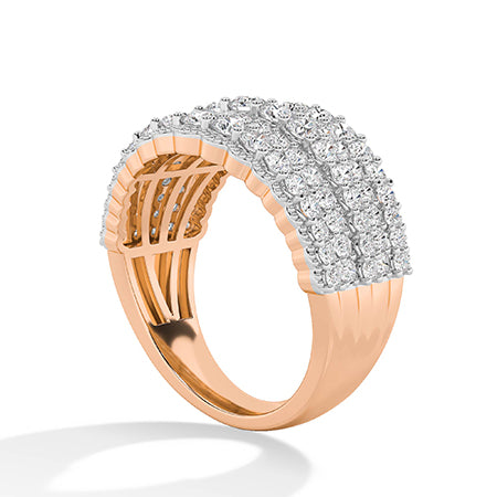 Round LG Diamond Ring in Rose Gold - BH Diamond Center Antwerp