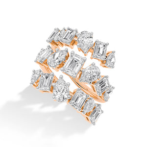 Emerald LG Diamond Ring in Yellow Gold - BH Diamond Center Antwerp