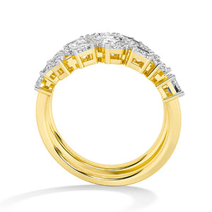 Emerald LG Diamond Ring in Yellow Gold - BH Diamond Center Antwerp