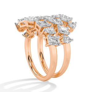 Emerald LG Diamond Ring in Yellow Gold - BH Diamond Center Antwerp