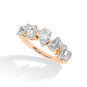 Smaragd LG diamanten ring in Geelgoud - BH Diamond Center Antwerpen