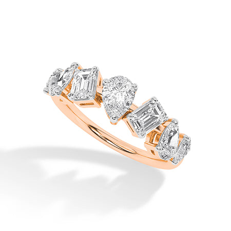 Smaragd LG diamanten ring in Geelgoud - BH Diamond Center Antwerpen