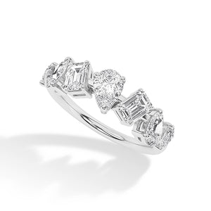 Smaragd LG diamanten ring in Geelgoud - BH Diamond Center Antwerpen