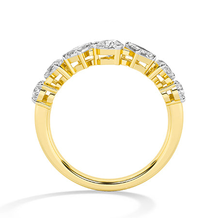 Smaragd LG diamanten ring in Geelgoud - BH Diamond Center Antwerpen