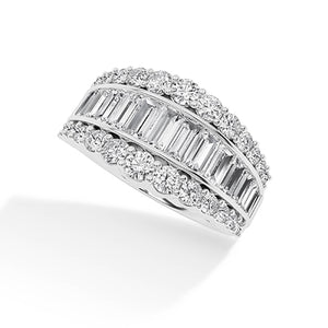 Bague en diamant LG baguette en or rose - BH Diamond Center Anvers
