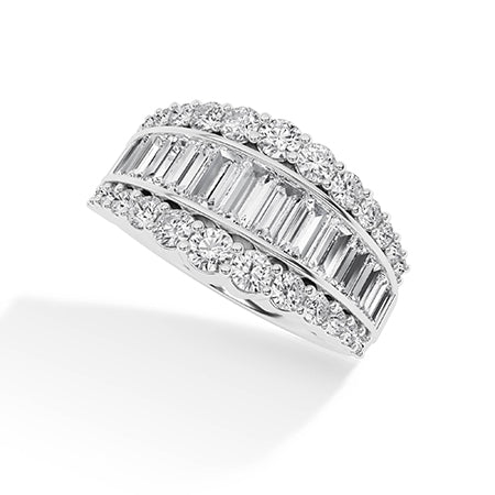 Bague en diamant LG baguette en or rose - BH Diamond Center Anvers