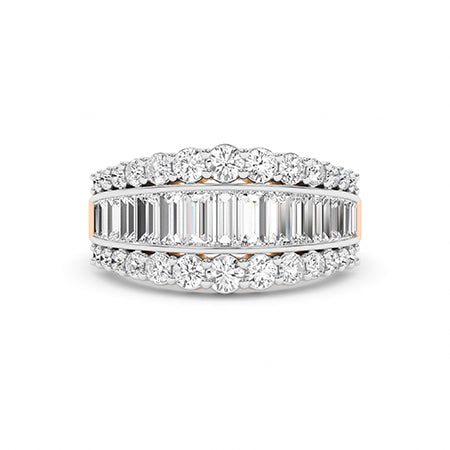 Baguette LG Diamond Ring in Rose Gold - BH Diamond Center Antwerp