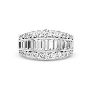 Bague en diamant LG baguette en or rose - BH Diamond Center Anvers
