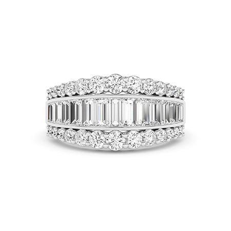 Bague en diamant LG baguette en or rose - BH Diamond Center Anvers