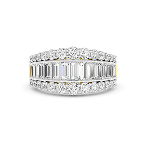 Bague en diamant LG baguette en or rose - BH Diamond Center Anvers
