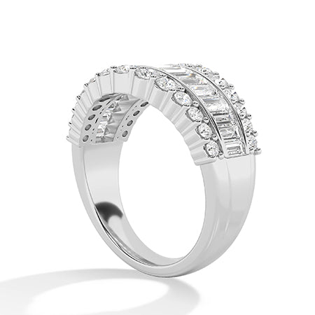 Bague en diamant LG baguette en or rose - BH Diamond Center Anvers