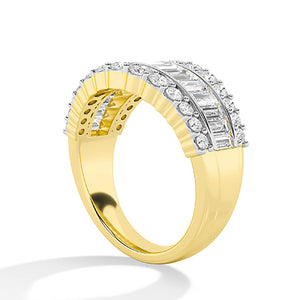 Bague en diamant LG baguette en or rose - BH Diamond Center Anvers