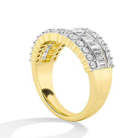 Bague en diamant LG baguette en or rose - BH Diamond Center Anvers
