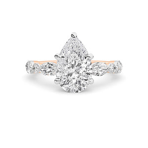 Peer LG diamanten ring in Witgoud - BH Diamond Center Antwerpen