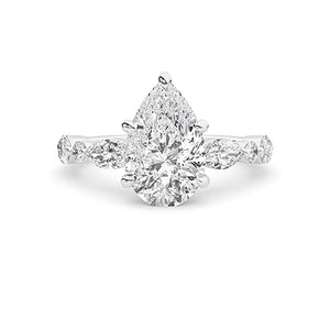 Peer LG diamanten ring in Witgoud - BH Diamond Center Antwerpen