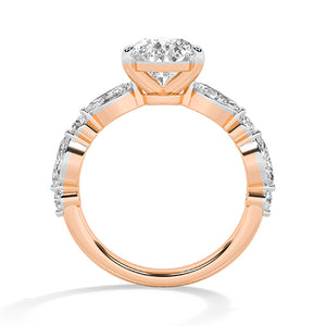 Peer LG diamanten ring in Witgoud - BH Diamond Center Antwerpen