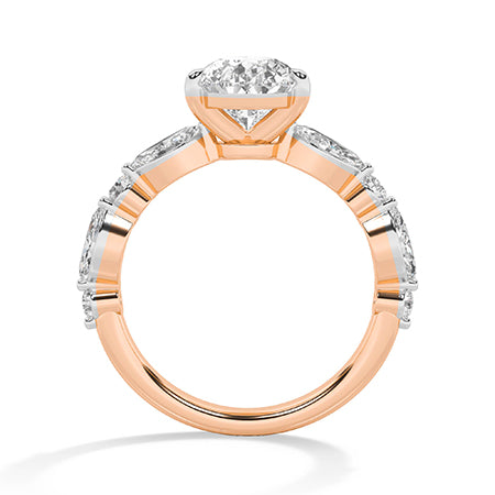 Peer LG diamanten ring in Witgoud - BH Diamond Center Antwerpen